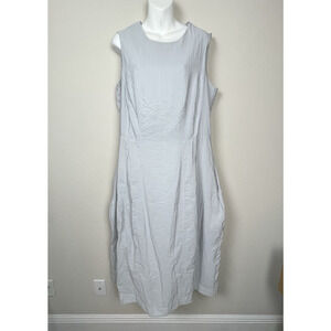COS Dress Sleeveless Maxi Pockets Minimalist Cottagecore‎ Baby Blue Size 12